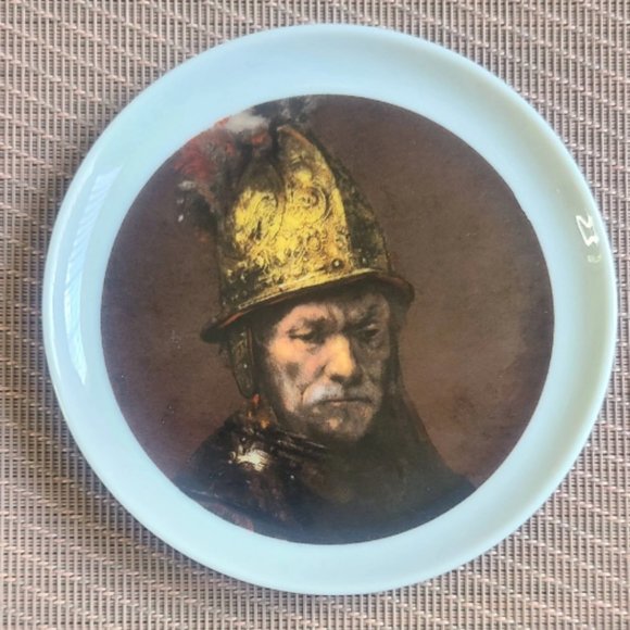 4 Bareuther Waldsassen Bavaria Germany Rembrandt Coaster Pin Dish/Night Watch - Picture 3 of 9